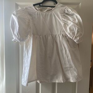 White Puff-Sleeve Women’s Top